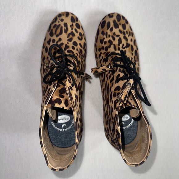 Dr. Scholl's Womens Leopard Print Multi Wedge Ankle Booties Boots Suede Size 7.5 - Picture 4 of 8